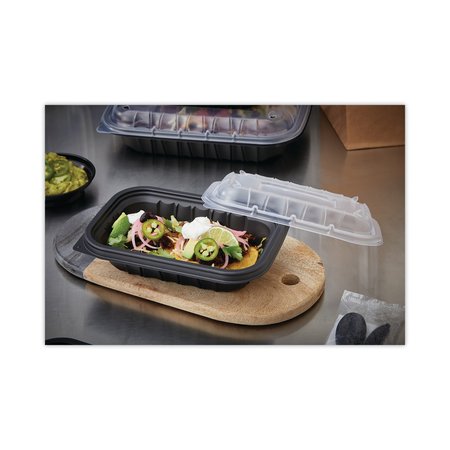 Pactiv Evergreen EarthChoice Entree2Go Takeout Container, 24 oz, 8.66 x 5.75 x 1.97, Black, PK300, 300PK YCNB9X624000